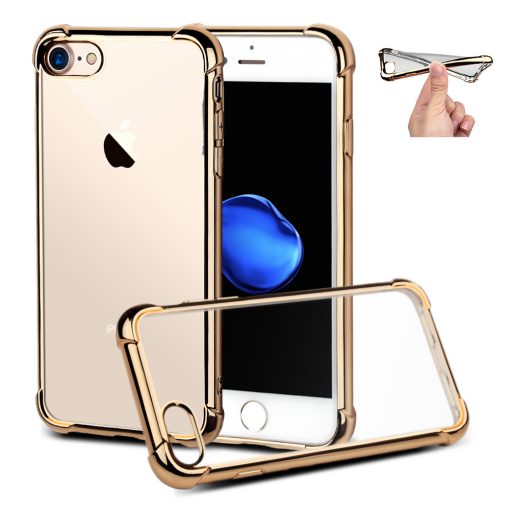 Apple iPhone 6S Goud Transparante Flexibele Cover
