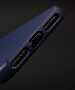Carbon Look TPU Hoesje Apple iPhone 7 Donker Blauw