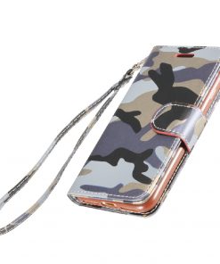 Legerprint Flipcase Apple iPhone 6/6S Metallic Blauw