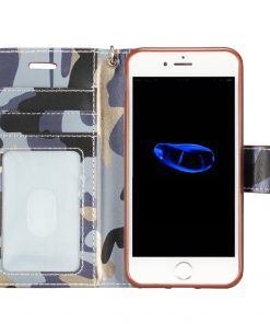 Legerprint Flipcase Apple iPhone 6/6S Plus Metallic Blauw