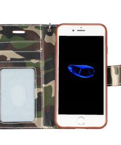 Legerprint Flipcase Apple iPhone 6/6S Plus Metallic Groen