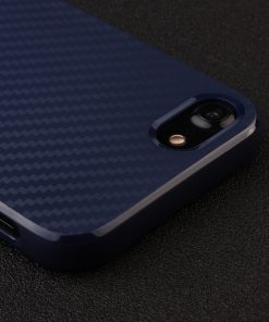 Carbon Look TPU Hoesje Apple iPhone 6 / 6S Plus Donker Blauw