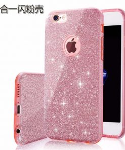 Apple iPhone 6/6S Plus 3 in 1 Glitter Hoesje Roze-127657