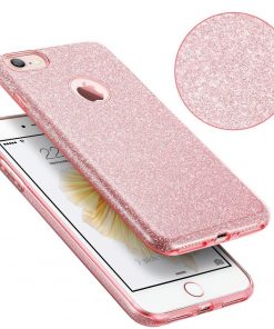 Apple iPhone 6/6S 3 in 1 Glitter Hoesje Roze-127623