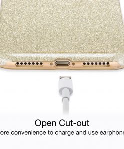 Apple iPhone 6/6S Plus 3 in 1 Glitter Hoesje Goud-127641