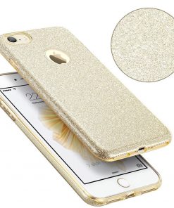 Apple iPhone 6/6S 3 in 1 Glitter Hoesje Goud-127637