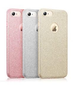 Apple iPhone 7 Plus 3 in 1 Glitter Hoesje Roze-127695