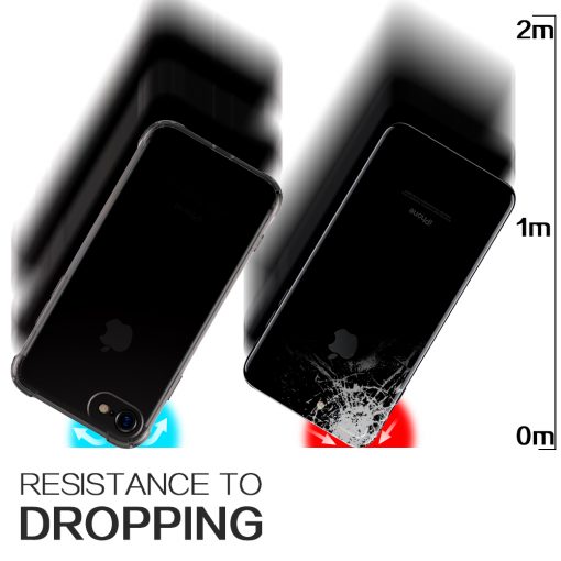 Apple iPhone 6/6S Plus Ultra Beschermend TPU Hoesje Smokey Black-127714
