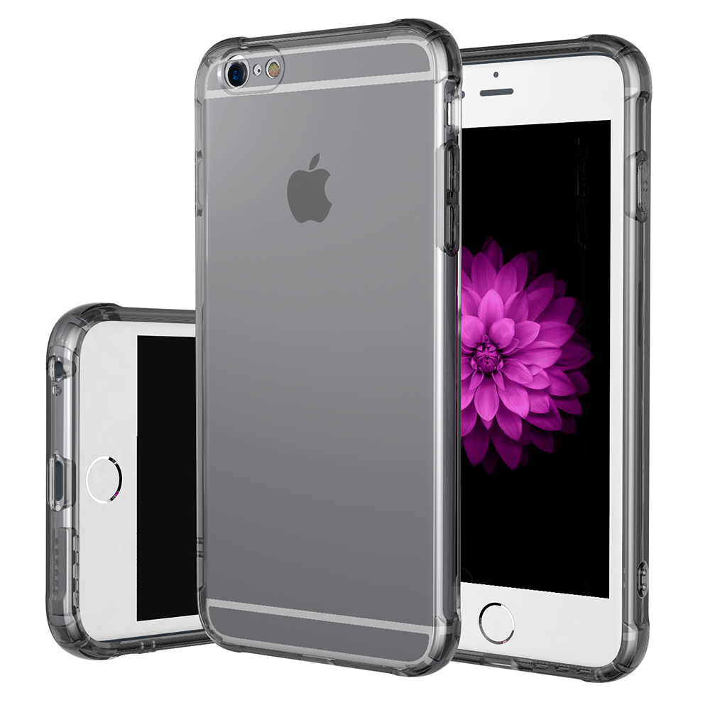 tarief tussen Inspecteren Apple iPhone 6/6S Plus Ultra Beschermend TPU Hoesje Smokey Black - JustXL