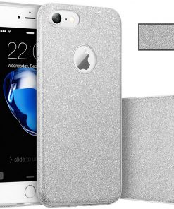 Apple iPhone 6/6S 3 in 1 Glitter Hoesje Zilver-0