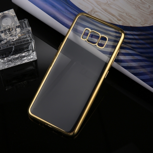 Samsung Galaxy S8 Transparant Bumper Hoesje Goudkleurig