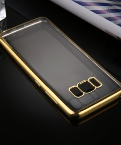 Samsung Galaxy S8 Transparant Bumper Hoesje Goudkleurig