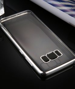 Samsung Galaxy S8 Transparant Bumper Hoesje Zilver 1