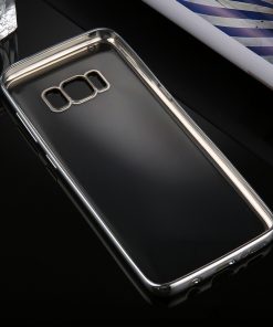 Samsung Galaxy S8 Transparant Bumper Hoesje Zilver 4