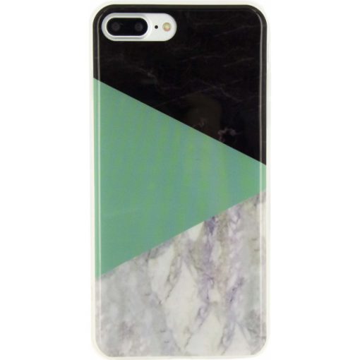 Xccess TPU Case Apple iPhone 7 Plus Triangular Marble Design Turquoise-0