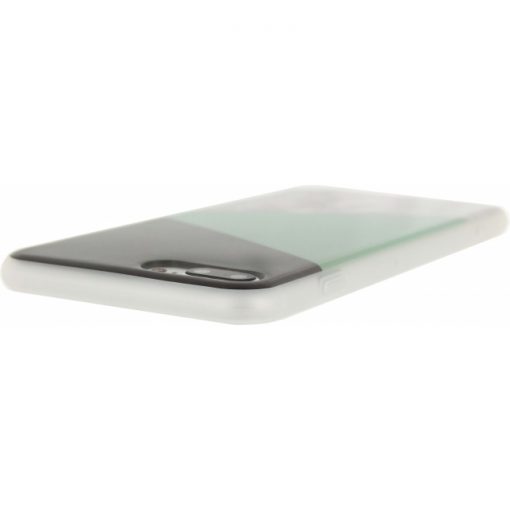 Xccess TPU Case Apple iPhone 7 Plus Triangular Marble Design Turquoise-131434
