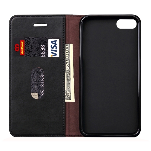 iPhone 7 Wallet Retro Hoesje Zwart