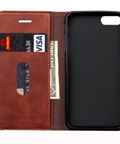 iPhone 7 Wallet Retro Hoesje Bruin