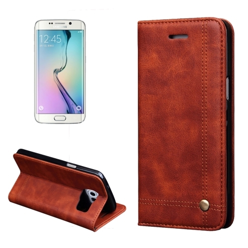 Samsung Galaxy S7 Wallet Retro Hoesje Bruin-0