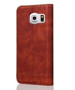 Samsung Galaxy S7 Wallet Retro Hoesje Bruin-146212