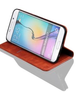 Samsung Galaxy S7 Wallet Retro Hoesje Bruin-146216