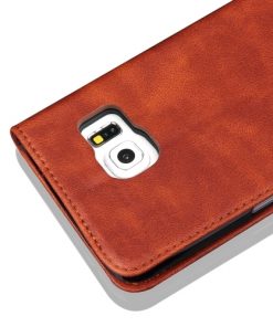Samsung Galaxy S7 Wallet Retro Hoesje Bruin-146217