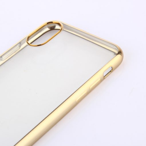 iPhone X Transparant Bumper Hoesje Gold-146352