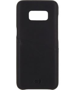 Senza Pure Leather Cover with Card Slot Samsung Galaxy S8 Deep Black-121889