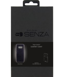 Senza Pure Leather Cover with Card Slot Samsung Galaxy S8 Deep Black-121890