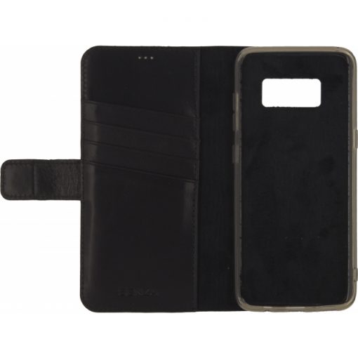 Senza Pure Leather Wallet Samsung Galaxy S8 Deep Black-121891