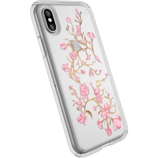 Speck Presidio Clear + Print Apple iPhone X/XS GoldenBlossoms Pink/Clear-0