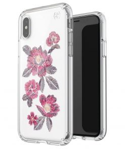 Speck Presidio Clear + Print Apple iPhone X/XS Embroideredfloral Fuchsia/Clear-149239