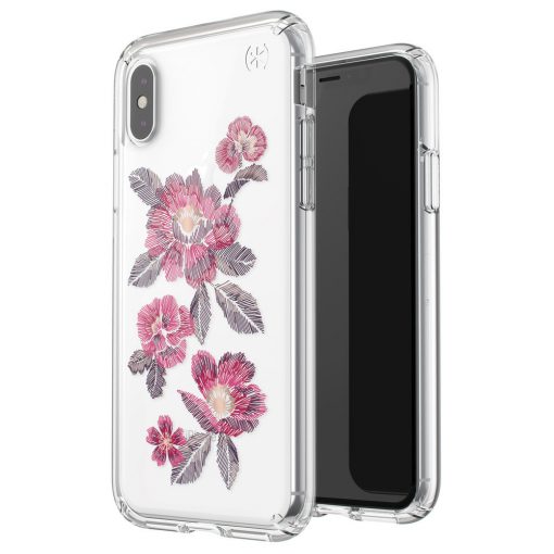 Speck Presidio Clear + Print Apple iPhone X/XS Embroideredfloral Fuchsia/Clear-149239