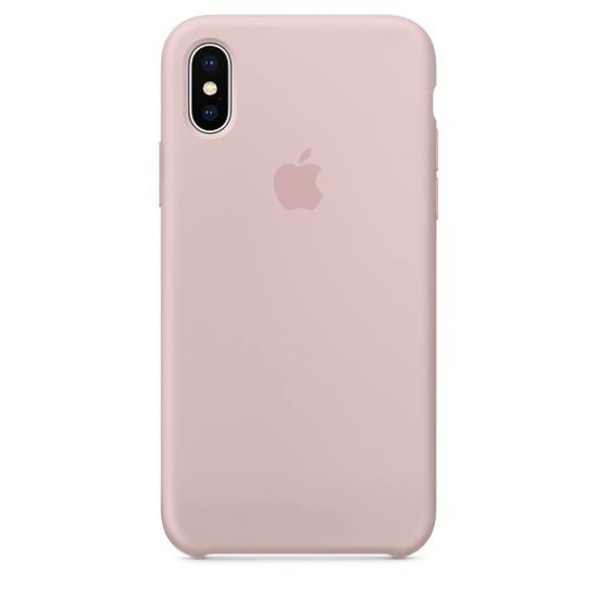 Minimaliseren spelen Bevestigen aan Apple Silicone Case iPhone X Pink Sand - JustXL