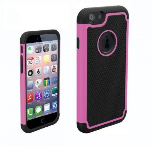 iPhone 6 Hybrid Combo Hoesje Roze