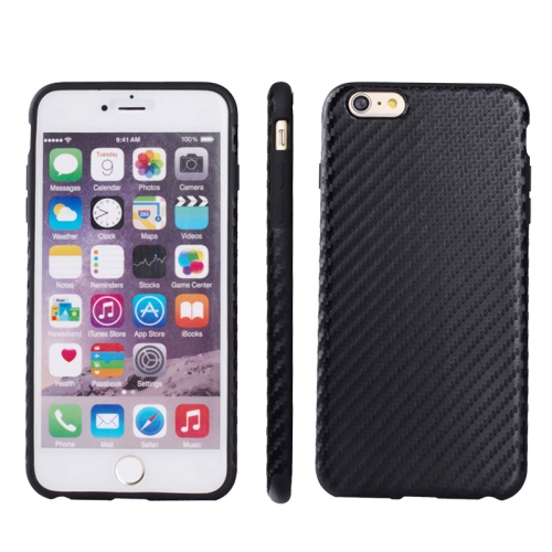 iPhone 6/6S Hoesje Carbon Fiber Textuur Zwart