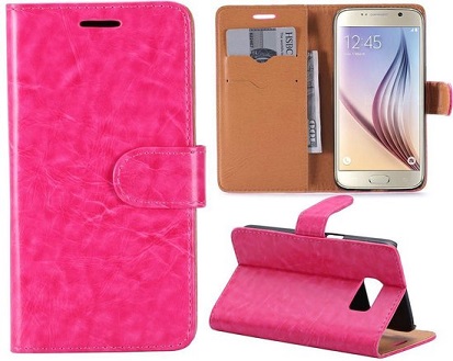 lont Pekkadillo Bekritiseren Samsung Galaxy S7 Edge Hoesje PU-Lederen Wallet Roze - JustXL